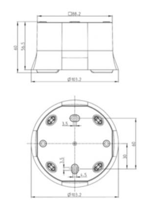 Theben Aufputzrahmen für Sensoren 110A WH weiß