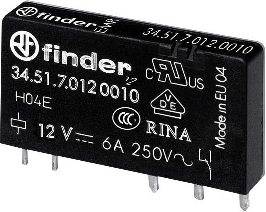 Finder Steck/Printrel.24VDC 1W 6A Raster 5mm 34.51.7.024.0000 - 345170000000