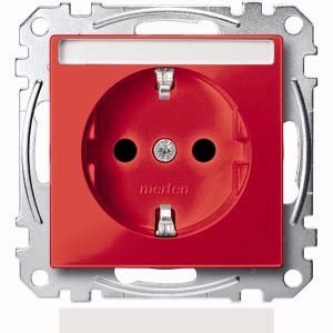Merten SCHUKO-Steckdose rrt mit Schriftfeld MEG2302-0306 - MEG2302-0306 günstig online kaufen