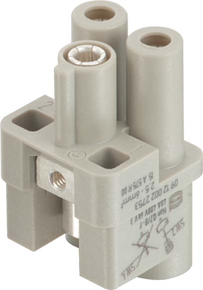 Harting Buchseneinsatz Han Q 2/0 2,5-6 qmm 09120022753