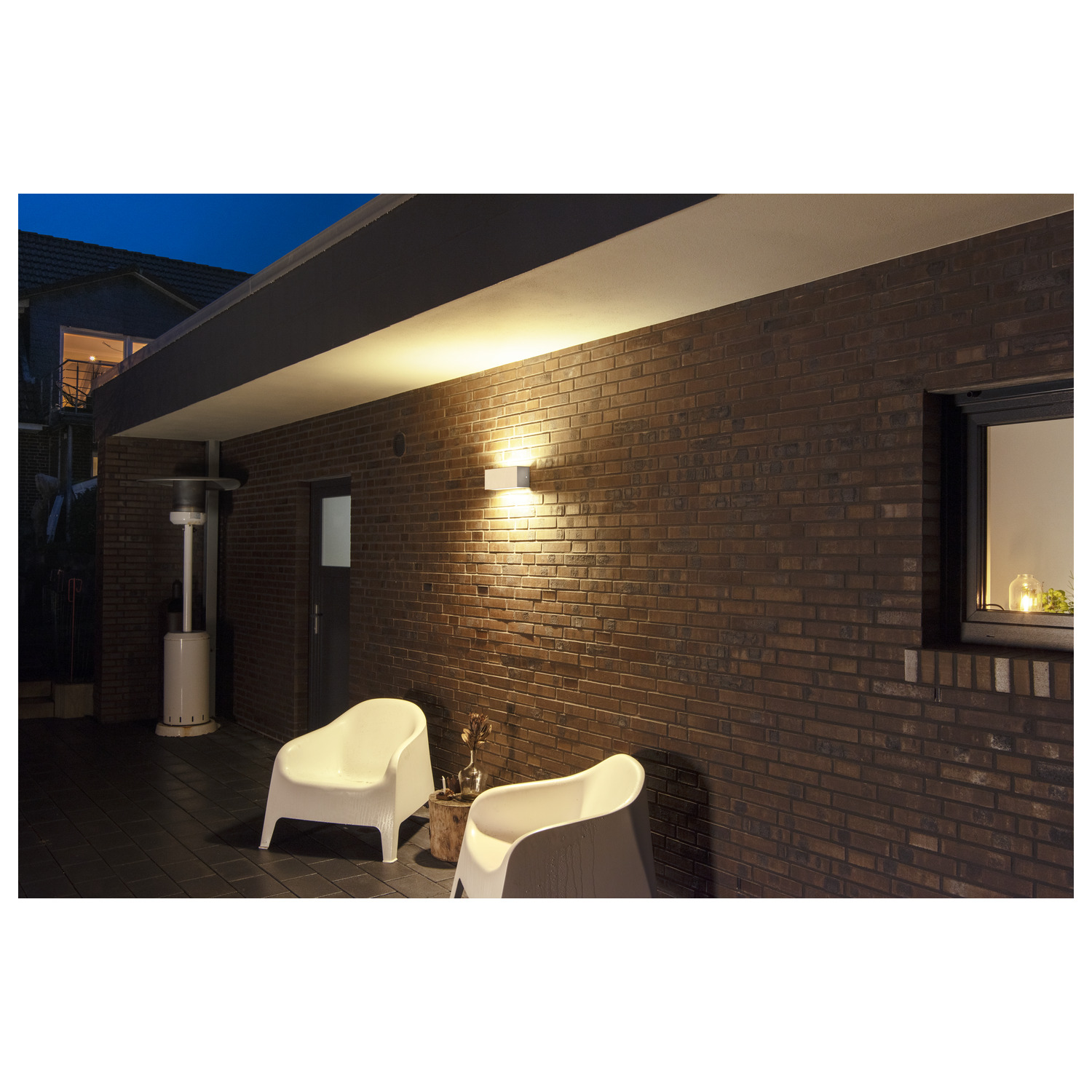 SLV SITRA L, LED Outdoor Wandaufbauleuchte, weiss, CCT switch 3000/4000K - 1005156