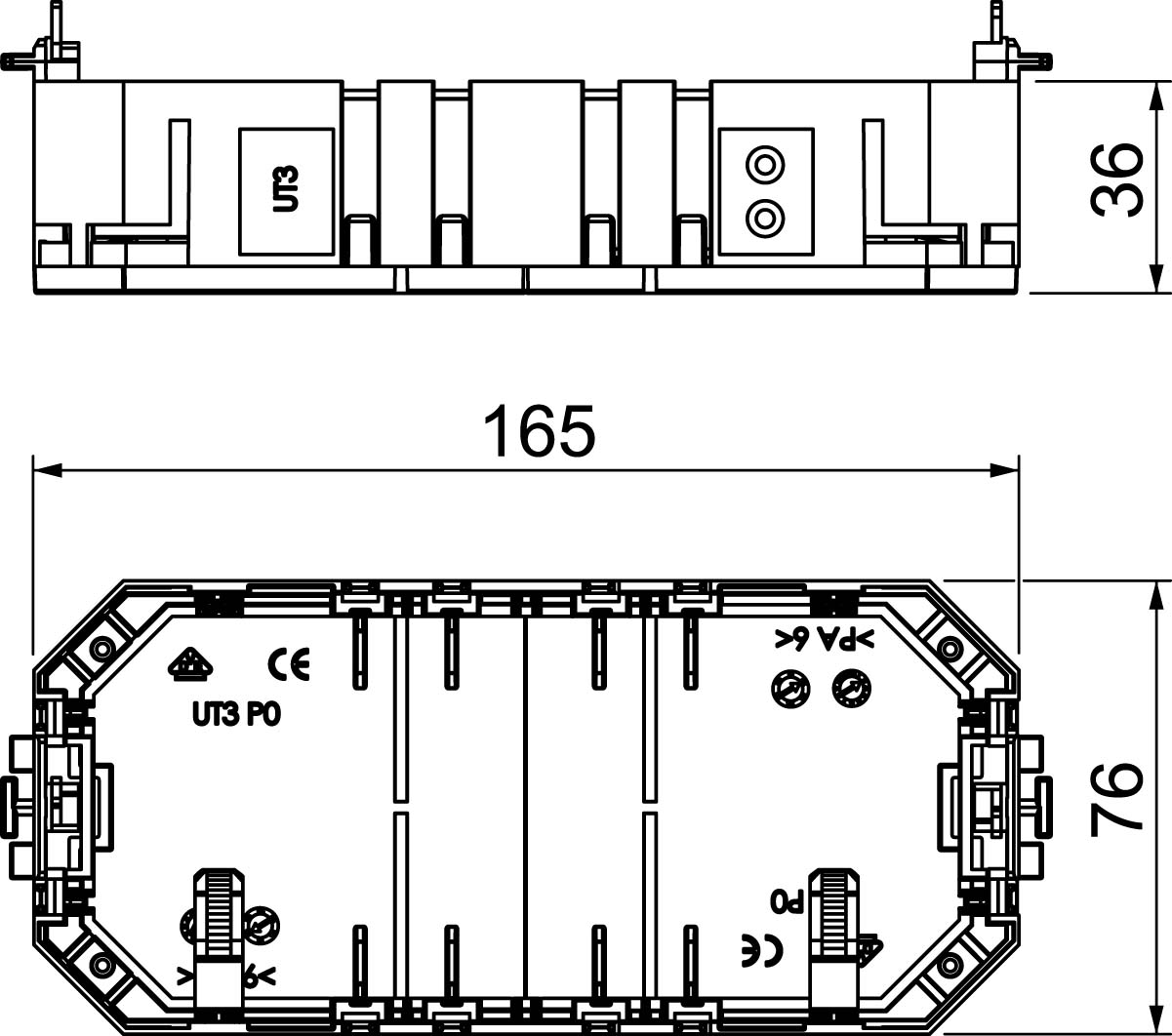 OBO Bettermann Vertr Universalträger für Modul45-Einbau UT3 - 7408721