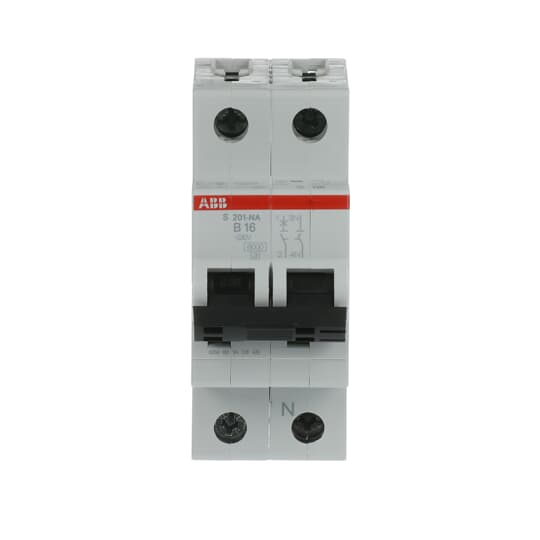 ABB Stotz S&J Sicherungsautomat 6kA 16A B 1p+N (2p) S201-B16NA