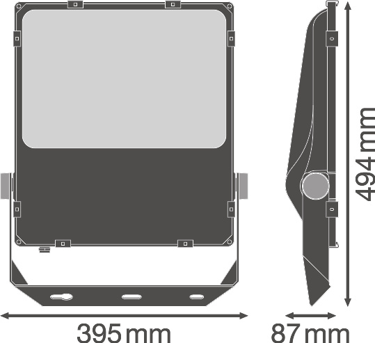 Ledvance LED floodlight FLOODLIGHT PERFORMANCE DALI ASYM 45x140 200W 3000K BK - 4058075760684