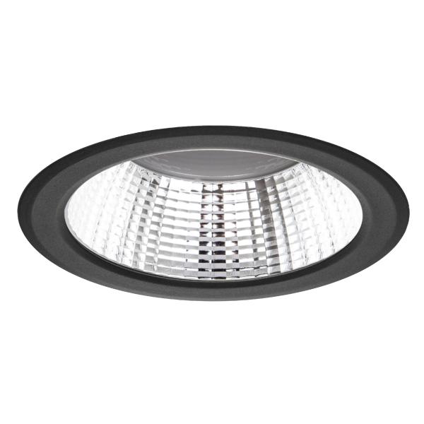 Brumberg recessed LED downlight, DALI dimmable, textured black - 12572184