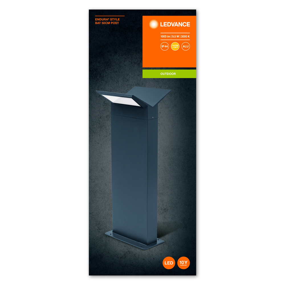 Ledvance LED outdoor wall and bollard lights with indirect light ENDURA STYLE BAT 50CM Post – 4058075564084