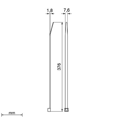 Unex Kabelbinder blau detektierbar 7,6x376 2273DT