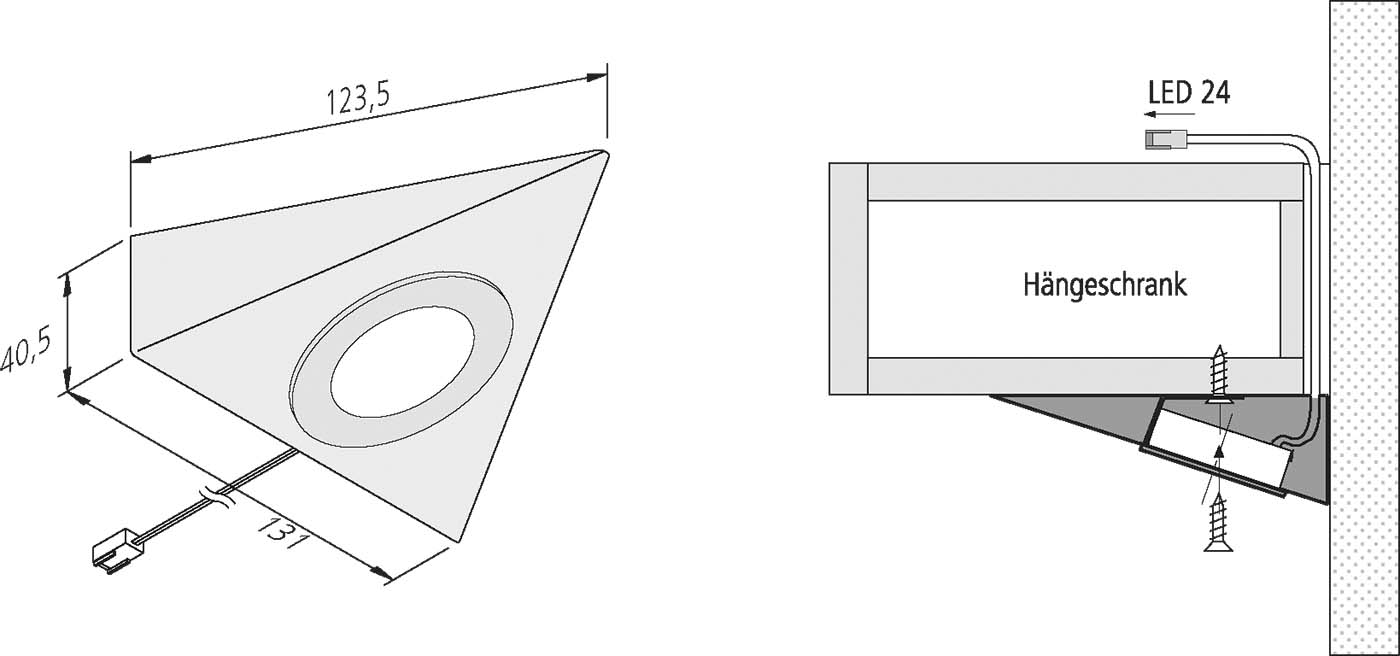 Hera LED-Unterbauleuchte UL2-LED F ww eds 61001461002