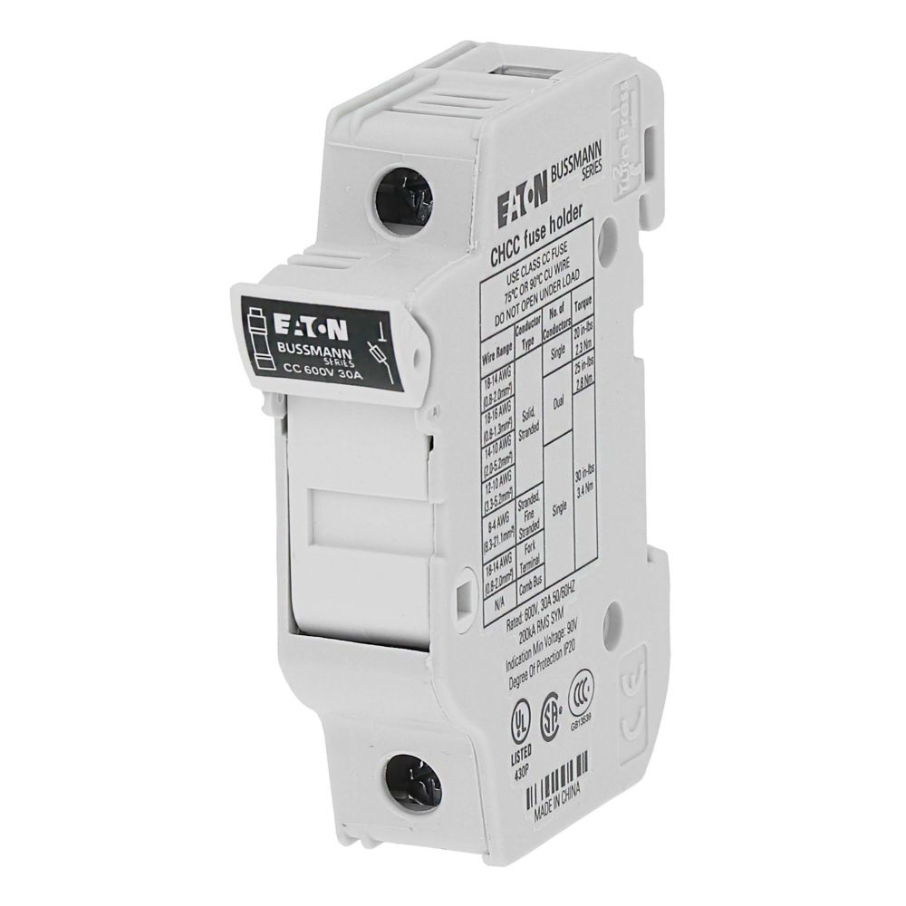 Eaton Sicherungshalter Niedersp. 30A AC 600V 1polig 1Pole #CHCC1DU