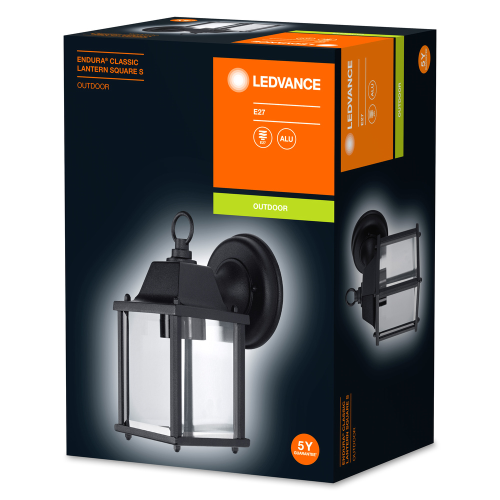 Ledvance LED decorative outdoor luminaire ENDURA CLASSIC LANTERN SQ S E27 BK