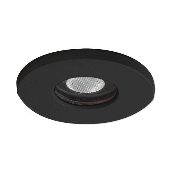 Brumberg LED light point, IP65, textured black, round - 12053183