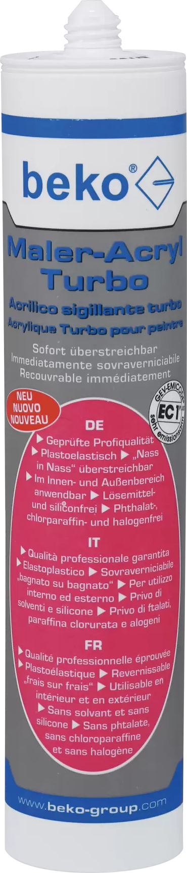 Beko Dichtstoff Maler-AcryL 310 ml weiß 230 300 010 (310ml)