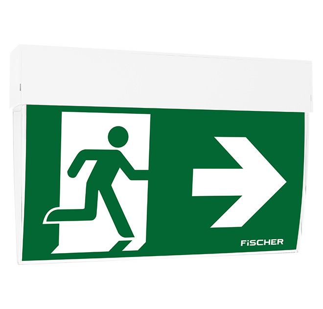 Fischer Rettungszeichenleuchte3/8h opt.Mesh/NB Add.on F1-U383M.V5