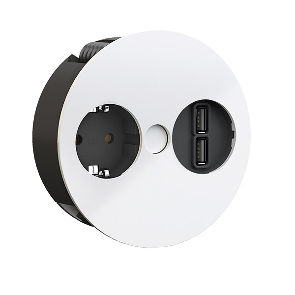 Bachmann TWIST Steckdosenleiste 1xCEE7/3 1xUSB Char. 931.231