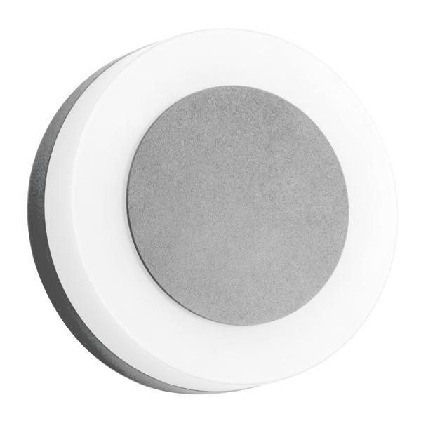 Brumberg LED wall light 9W 230V textured silver IP54 - 10030693