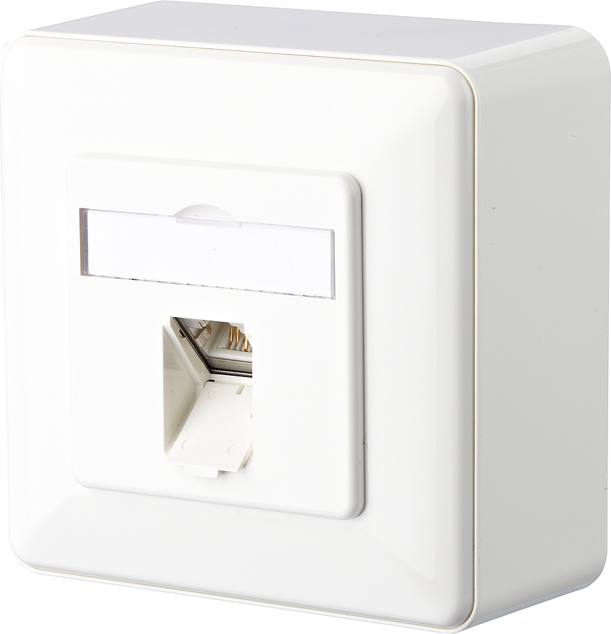 Metz Connect Anschlussdose C6A AP 1xRJ45 rws E-DAT 1AP