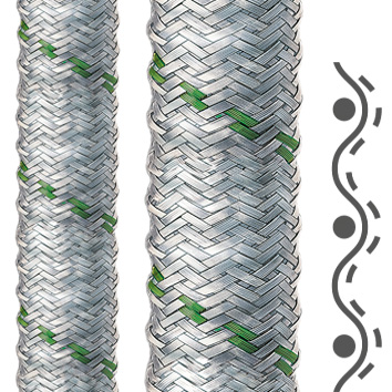 Flexa Kunststoff-Schutzschlauch Stahldrahtumflecht. AIRflex-KUW-EDU AD21