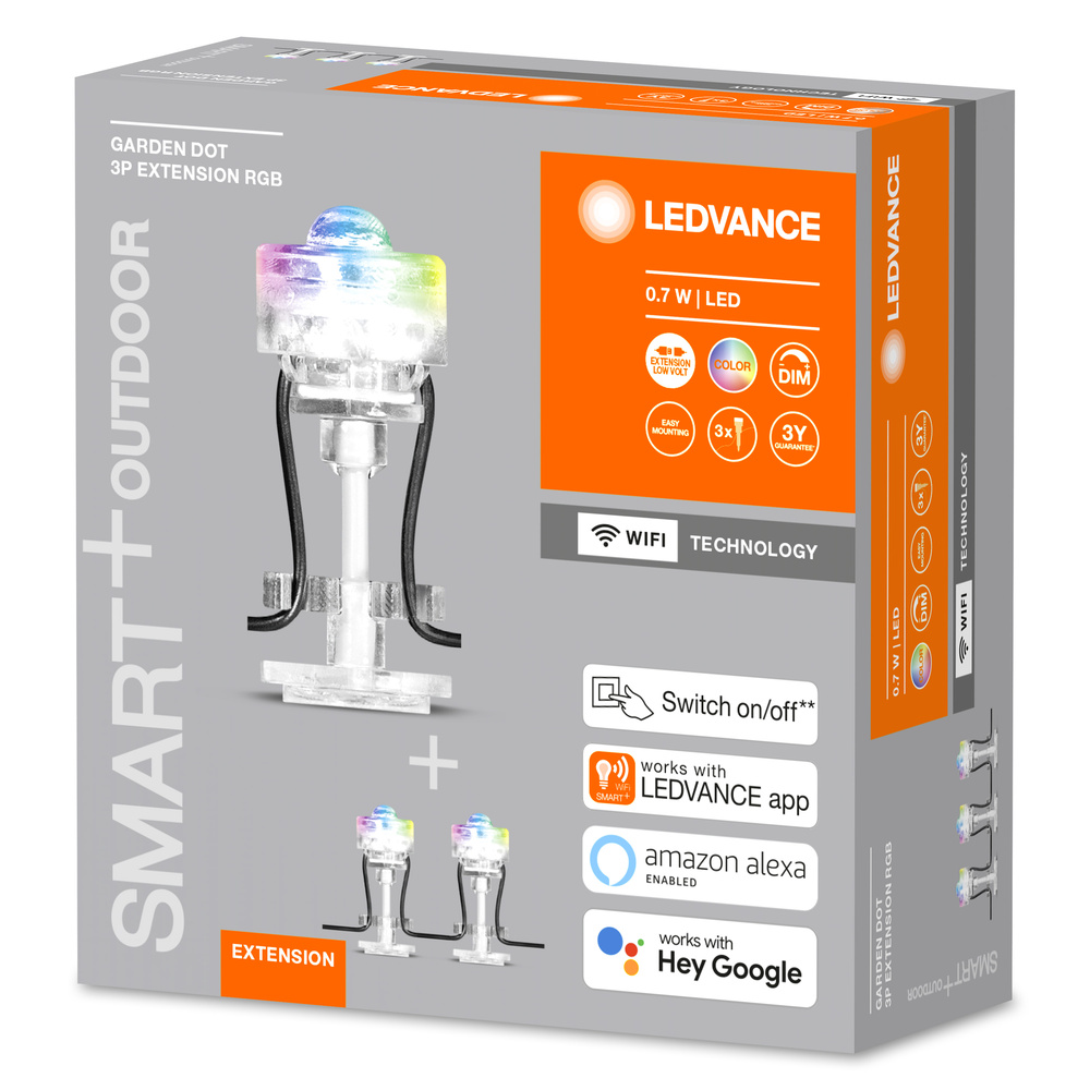 Ledvance LED outdoor luminaire SMART+ GARDEN DOT MULTICOLOR 3 Dot extension - 4058075478572