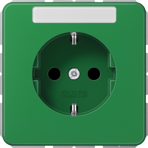 Jung SCHUKO-Steckdose 16A 250V mit Schriftfeld CD 1520 BFNA GN - CD1520BFNA günstig online kaufen