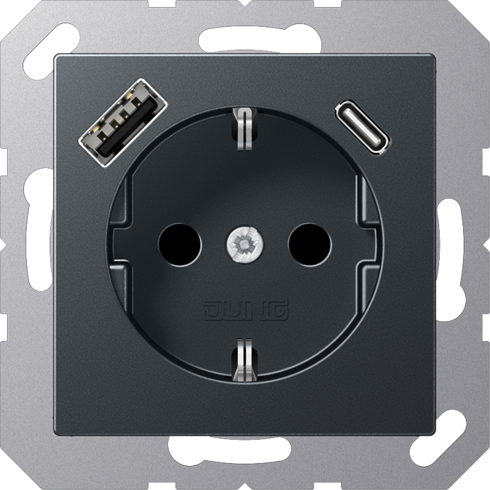 Jung SCHUKO Steckdose mit USB Typ AC A1520-15CAANM