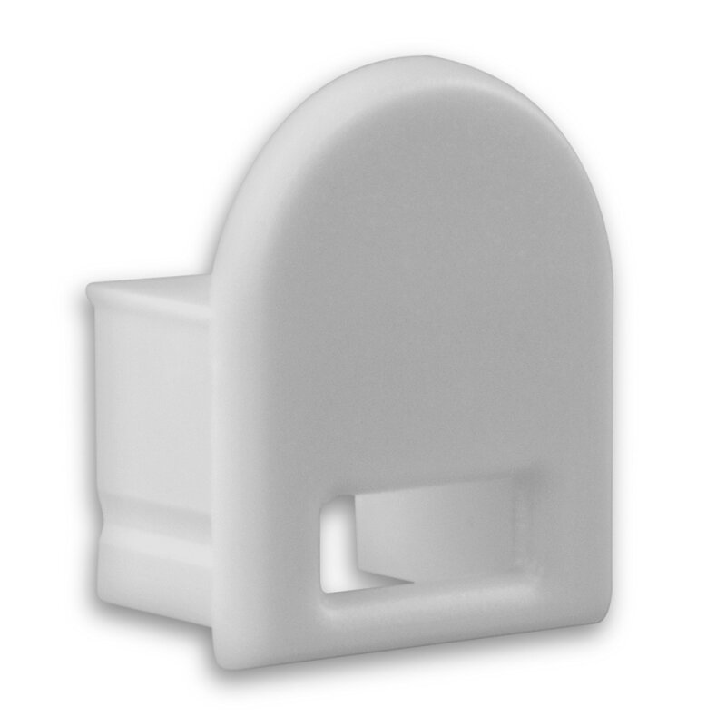 DOTLUX PVC end cap for profile/cover DXA5/E gray, with cable gland - 4012