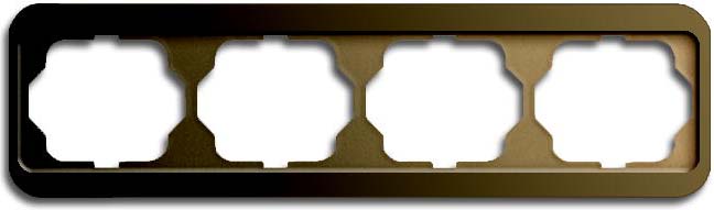 Busch-Jaeger Rahmen 4-fach bronze, waager.alpha 1724-21 - 2CKA001754A1736