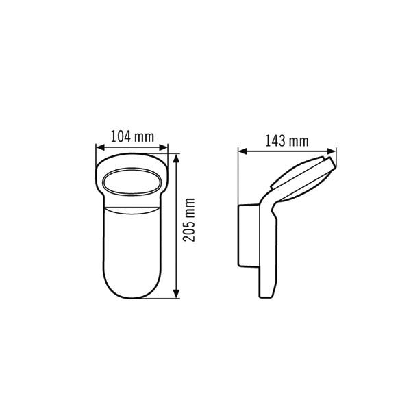 ESYLUX LED-Strahler 5000K, sw OL WL100 OP800 750BK