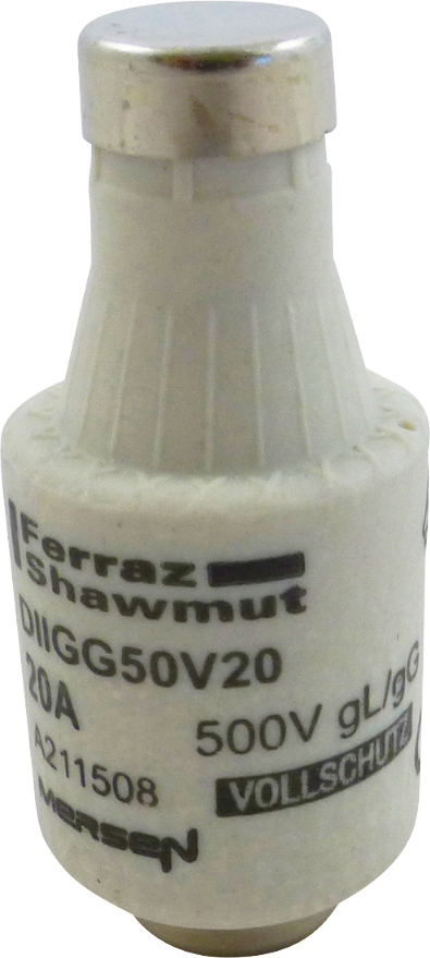 Mersen D-Sicherungseinsatz gG DII, 20A/AC500 DIIGG50V20 - A211508 Mersen D-Sicherungseinsatz gG DII, 20A/AC500 DIIGG50V20 - A211508