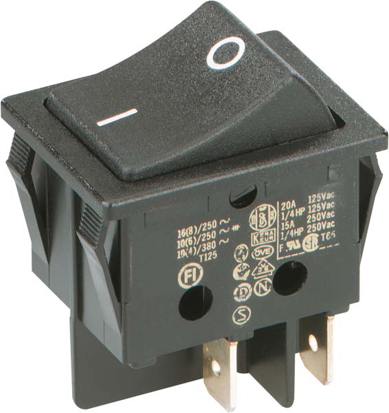 Bachmann EB-Wippenschalter sw,16(8)A250V 2p. 924.095 - 924095