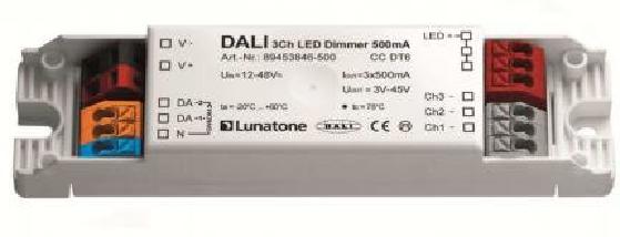 Lunatone Lichtmanagement LED-Dimmer DALI 3Ch CC 350mA