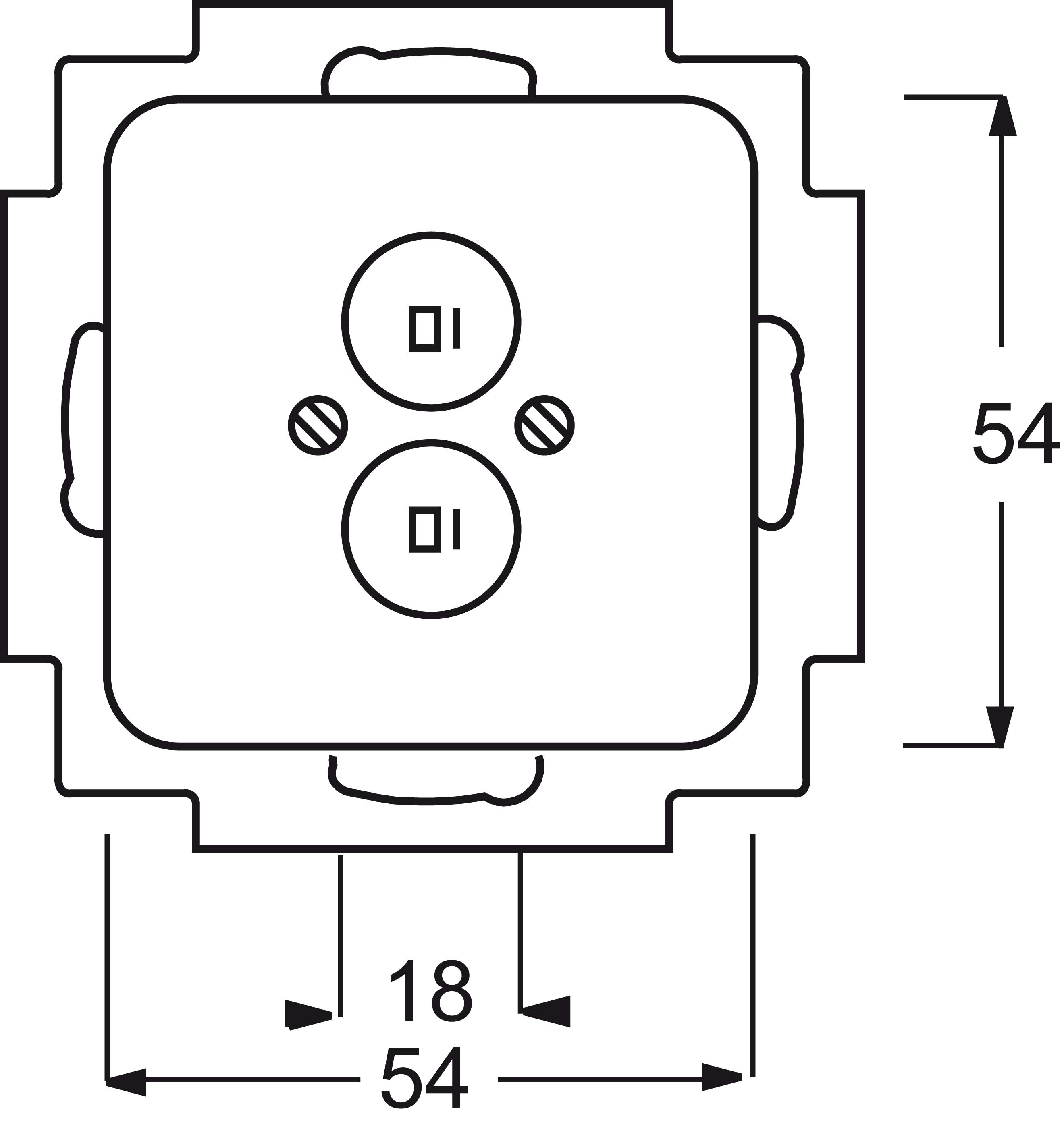 Busch-Jaeger Zentralscheibe aws f.Lautspr.Steckverb. 2147 U-214 - 2CKA001723A0162