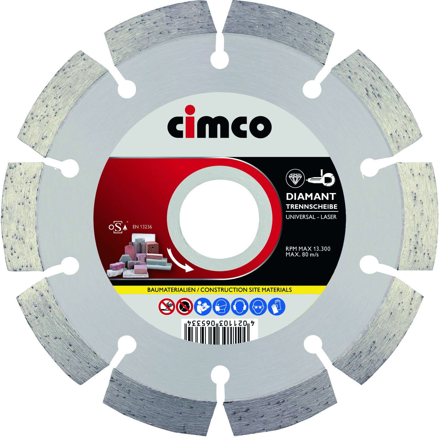 Cimco Werkzeuge Diamant-Trennscheiben 3x 125mm 206816 (VE3)