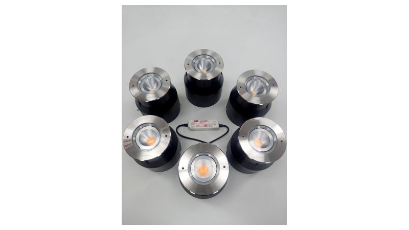 Set of 6 Brumberg LED recessed floor lamp 11Watt 3000K 493 Lumen incl. driver