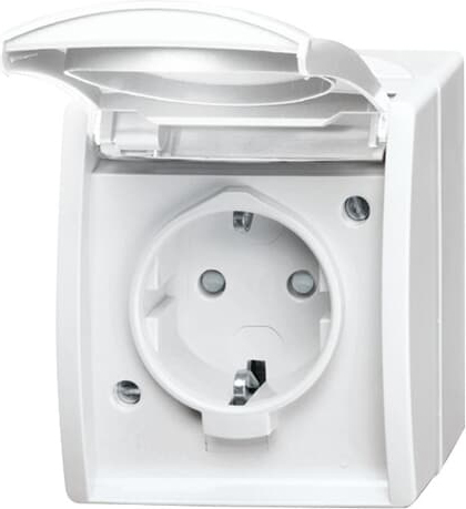Busch-Jaeger Steckdose m.Klappdeckel erh.Berührungsschutz 20 EBW-54 günstig online kaufen