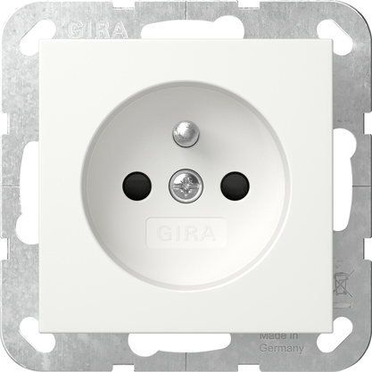 Gira Steckd. Erdstift+SH Reinweiß 448503