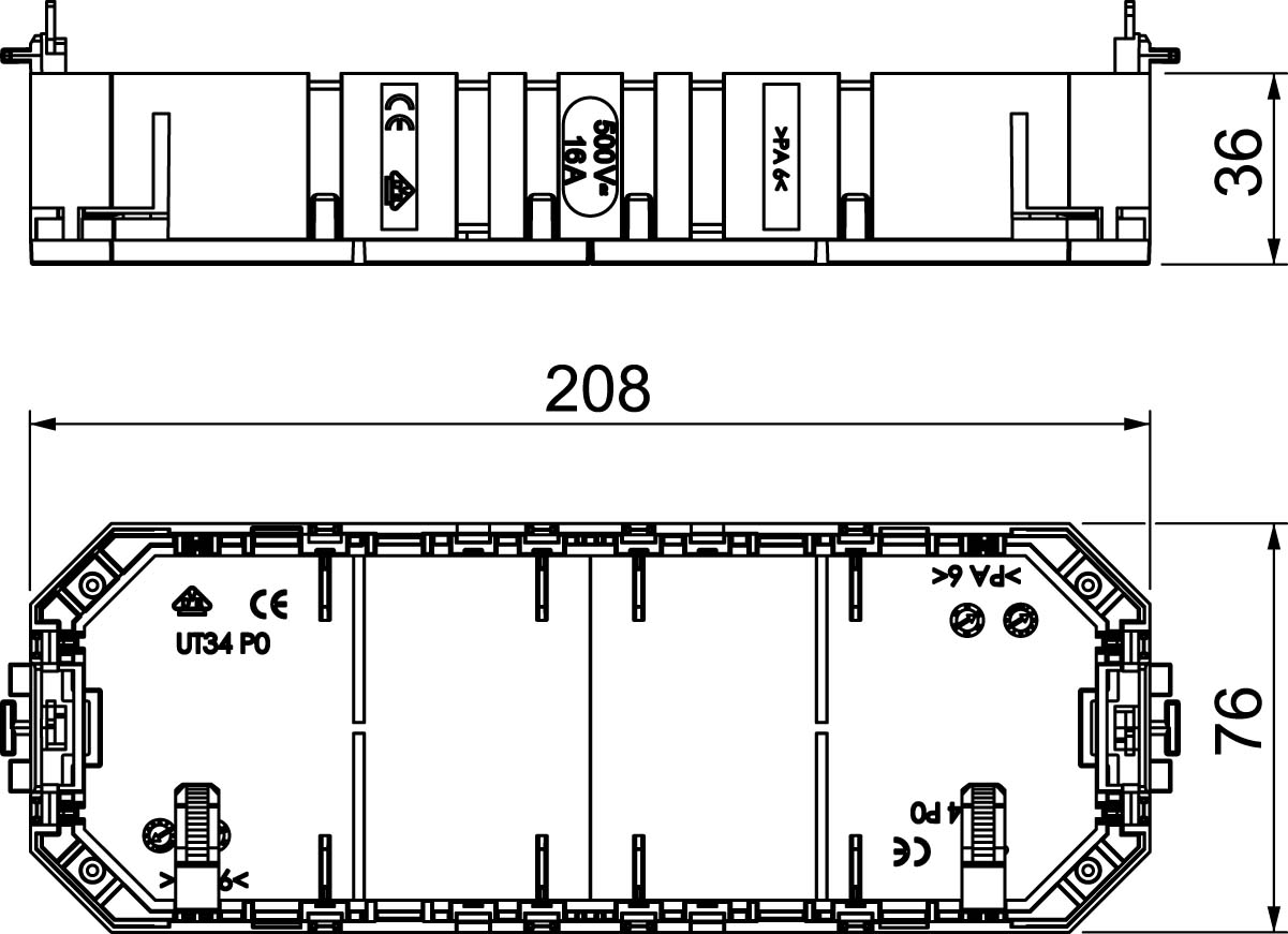 OBO Bettermann Vertr Universalträger für Modul45-Einbau UT4 - 7408725