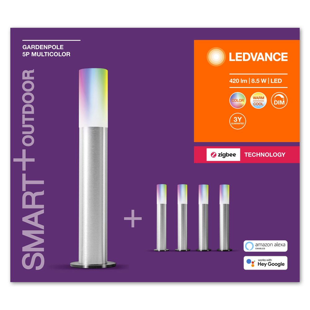 Ledvance LED earth spike luminaire SMART+ Gardenpole Multicolour Basic Set EU - 4058075208346