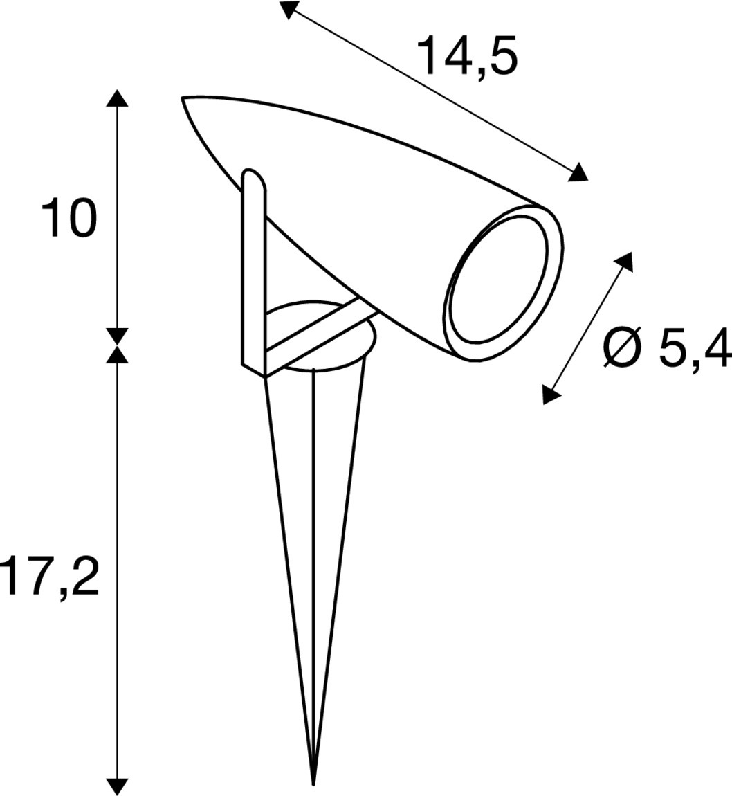 SLV SYNA, Outdoor Spiessleuchte, LED, 3000K, IP55, anthrazit, 230V, 8,6W - 227505