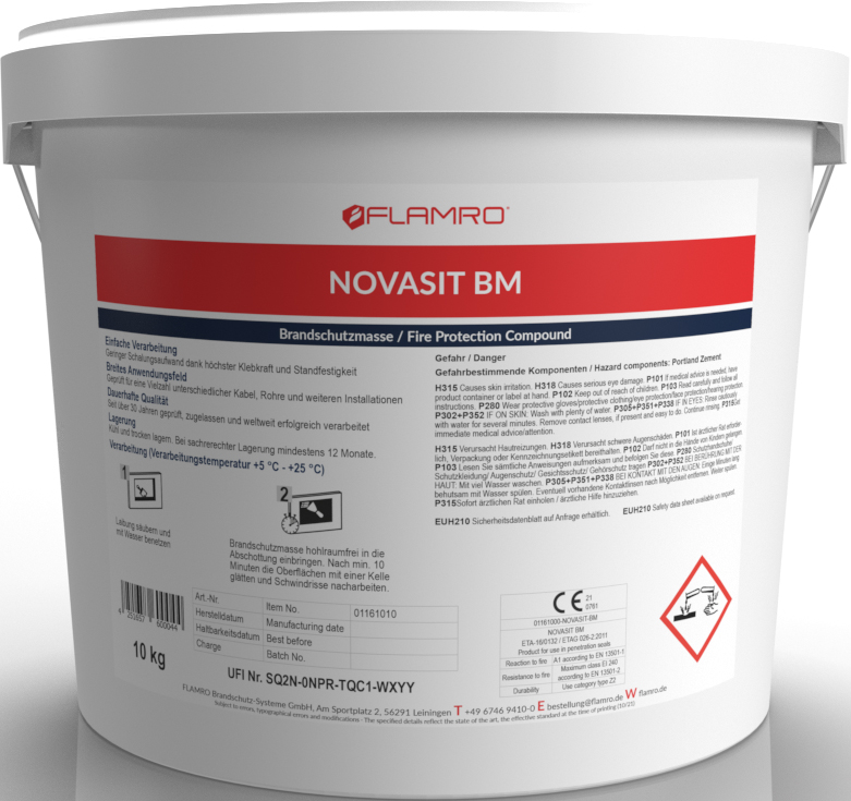 FLAMRO Brandschutz Brandschutzmasse NOVASIT BM 01161010 (10kg)