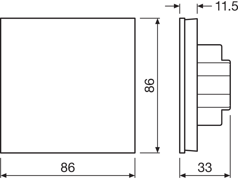 Ledvance Touch-Panel LC RF TOUCH PANEL TW TOUCH PANEL TW 220-240 - 4058075435940