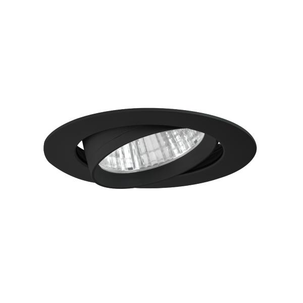 Brumberg recessed LED spotlights, textured black, round - 12592183