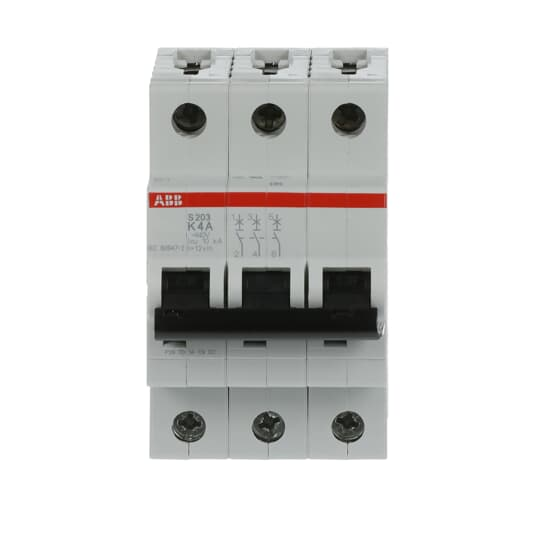 ABB Stotz S&J Sicherungsautomat K,6kA,4A,3P S203-K4