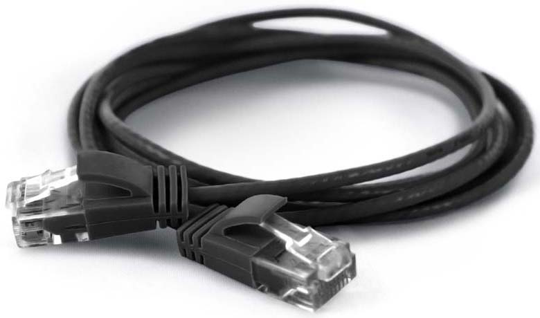 Wantec UTP-Patchkabel Cat.6A sw 5,0m RJ45 2,8mm 7317