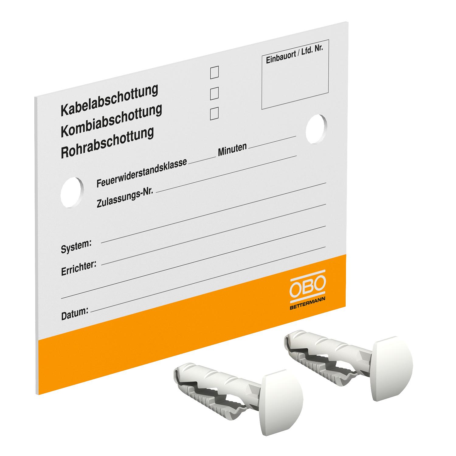 OBO Bettermann Vertr Kennzeichnungsschild KS-S DE - 7205425