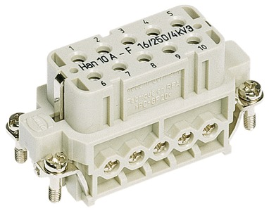 Harting Steckverbinder Han 10A-BU-S, Draht 09200102814