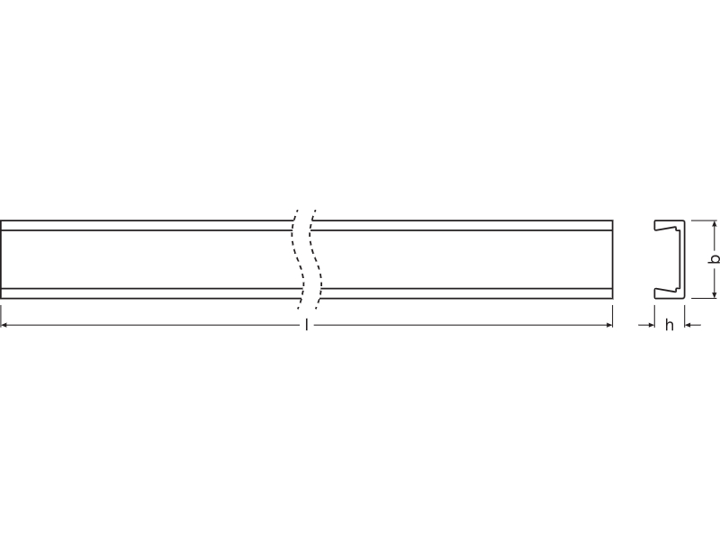 Ledvance Flat Profiles for LED Strips -PF02/U/16X5/10/1