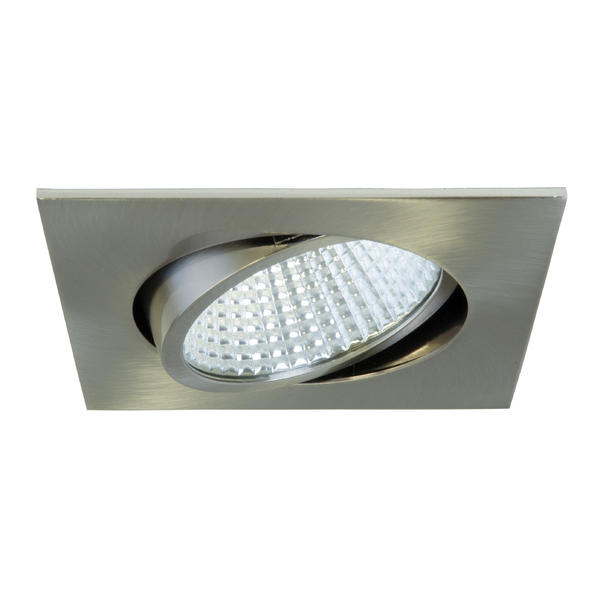 Brumberg recessed LED spotlight 350mA 12W square nickel - 12492153