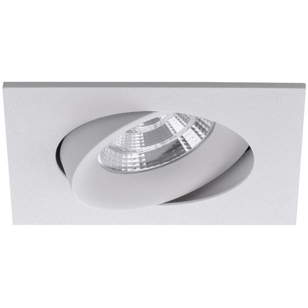 Brumberg recessed LED spotlight, dim2warm, textured white, square - 12486173
