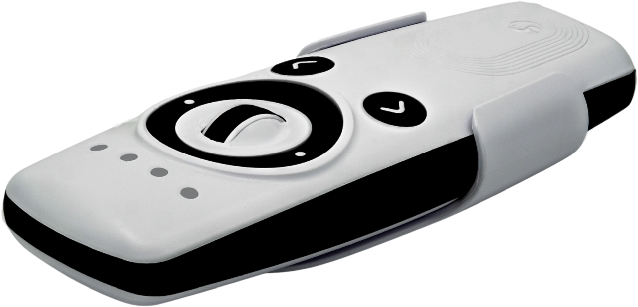 Shelly Plug & Play Blu Remote Control ZB white Fernbedienung inkl. Halterung BT Zigbee 4 Kanäle Gestensteuerung Scrollrad 2x AAA e