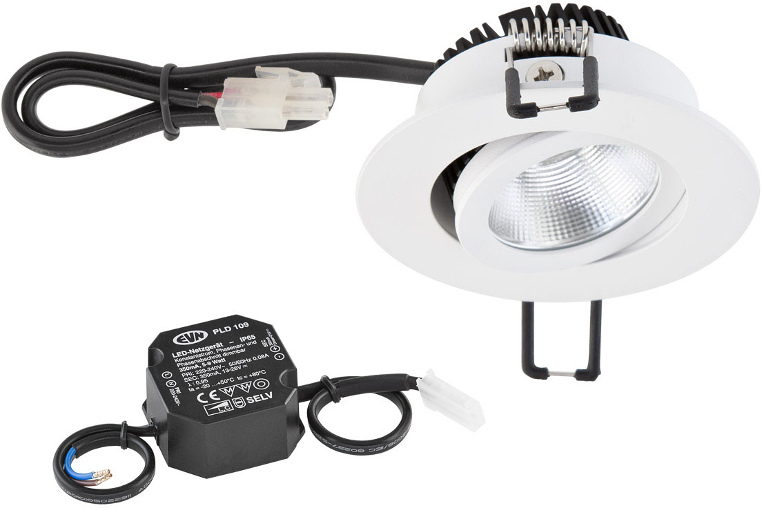 EVN Lichttechnik P-LED Einbauleuchte 230V 3000K weiß PC650N90102